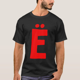 T-SHIRT LETTRE OU GRAND ROUGE