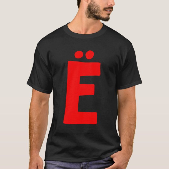 T-SHIRT LETTRE OU GRAND ROUGE (Devant)