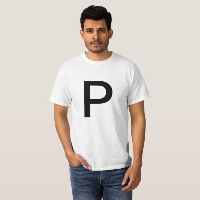 T-shirt Lettre P (Devant entier)