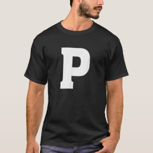 T-shirt Lettre P Alphabet Majuscule