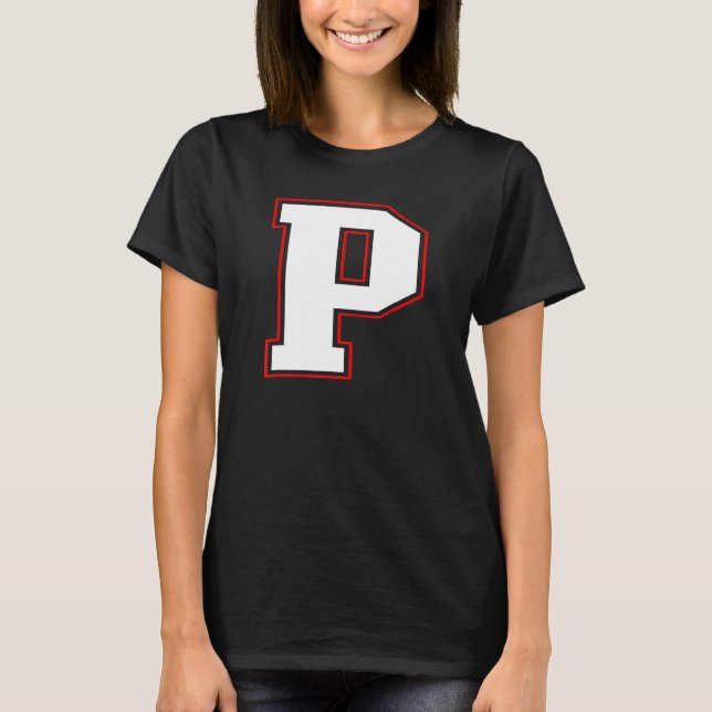 T-shirt LETTRE P MONogramme P INITIALE Alphabet P MAJUSCUL (Devant)