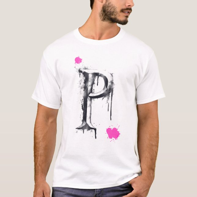 T-shirt Lettre P - Typographie (Devant)