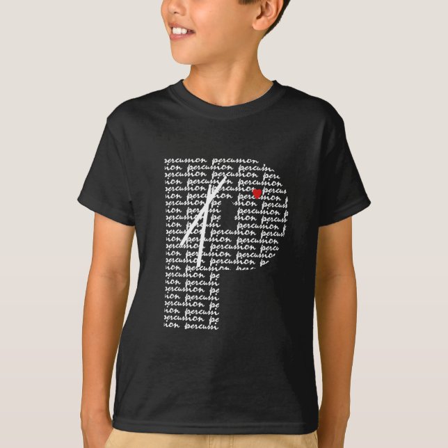 T-shirt Lettre Percussion P (Devant)