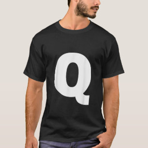 T-SHIRT LETTRE Q MAJUSCULE MONOGRAPHIQUE INITIAL