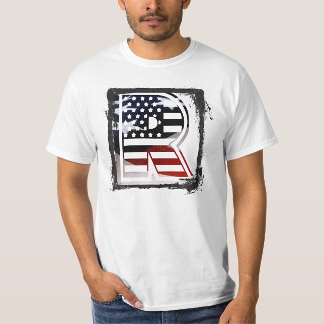 T-shirt Lettre R Monogramme USA (Devant)
