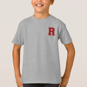 T-shirt Lettre R - Nom initial Alphabet Monogramme