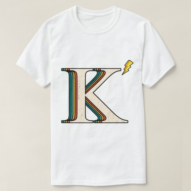 T-shirt Lettre rétro Kappa K transparente (Design devant)
