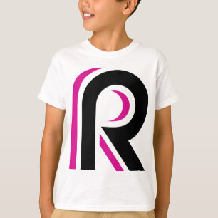 T-shirt LETTRE Rose ET NOIR R
