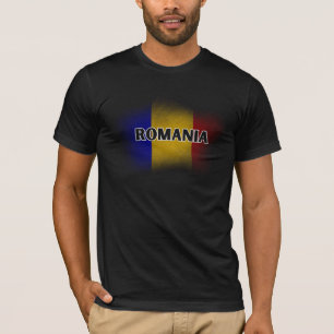 T-shirt LETTRE ROUMA MOYENNE SIMPLE Drapeau Souvenir