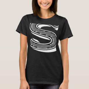 T-shirt Lettre S Fun Big and Bold pour Événements Famille