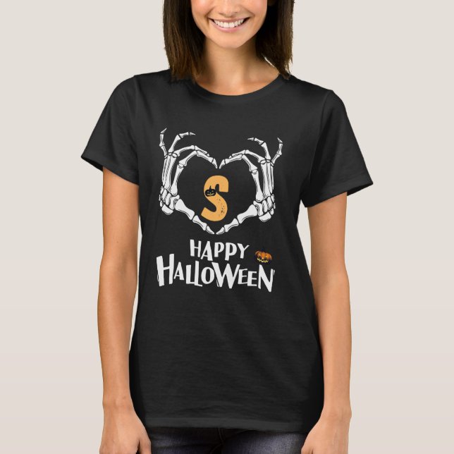 T-shirt Lettre S Funny Chipmunk Group Correspondant Hallow (Devant)