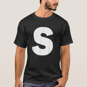 T-shirt LETTRE S MAJUSCULE MONogramme INITIAL