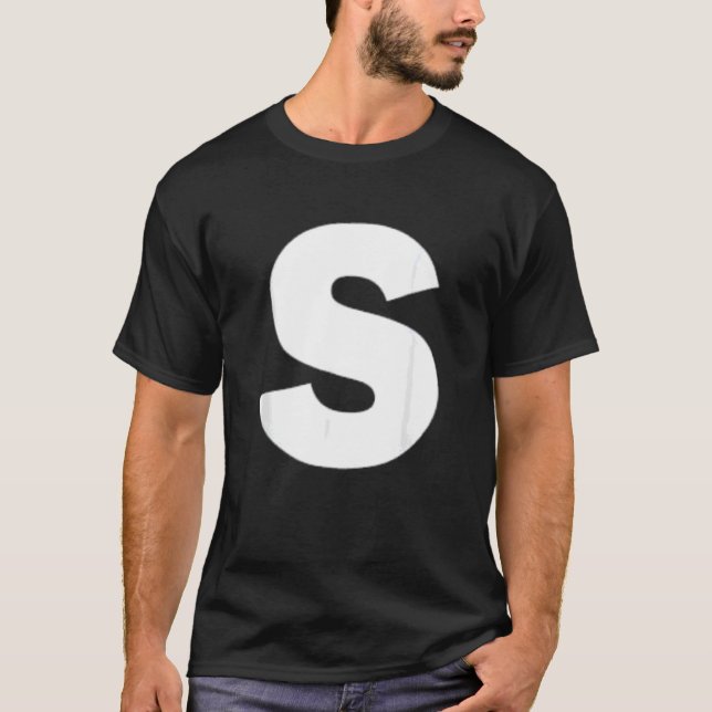 T-shirt LETTRE S MAJUSCULE MONogramme INITIAL (Devant)