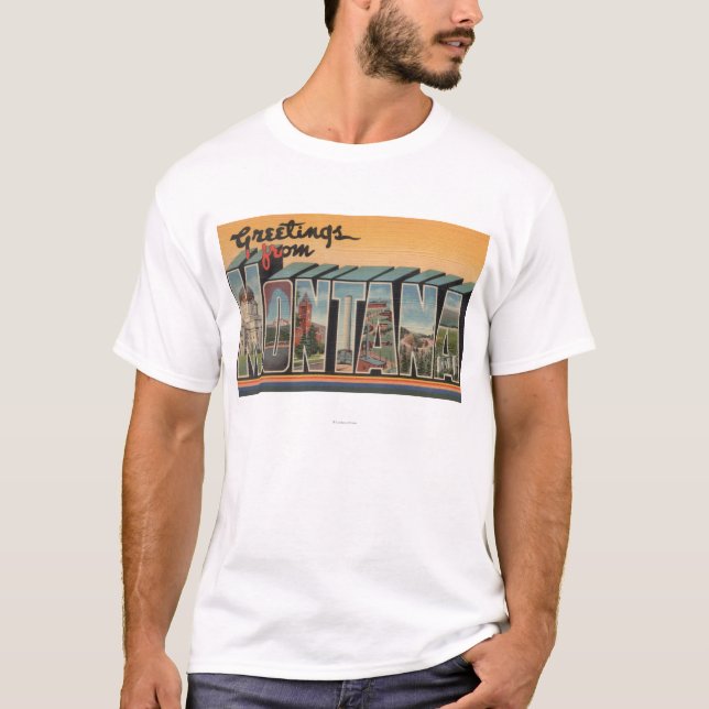 T-shirt Lettre ScenesMontana de MontanaLarge (Devant)