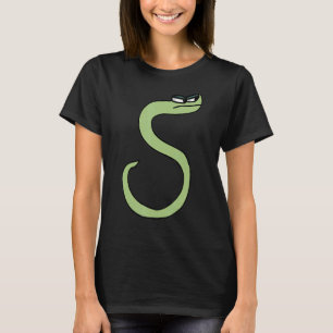 T-shirt Lettre serpent vert S Alphabet Lore