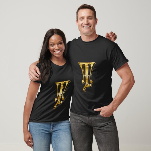 T-shirt LETTRE T Golden (Unisexe)