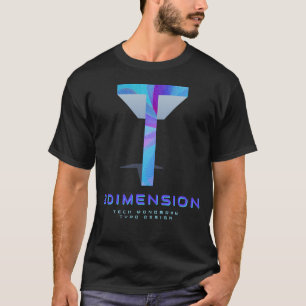 T-shirt Lettre T Moderne Monogramme Technologique 3D