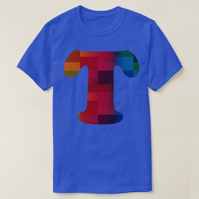 T-shirt Lettre t rétro vintage (Design devant)