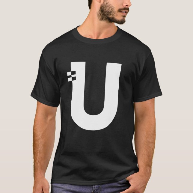 T-shirt LETTRE U Alphabet initial Monogramme (Devant)