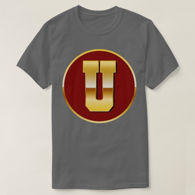 T-shirt Lettre U dorée (Design devant)