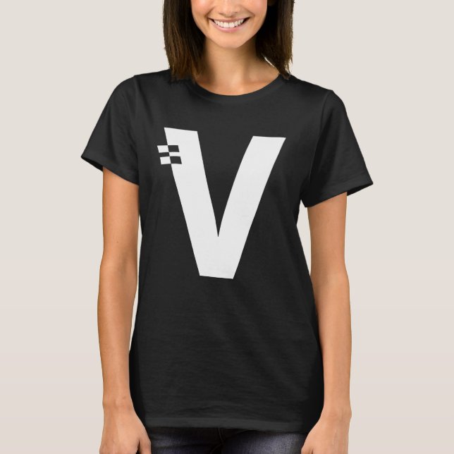 T-shirt LETTRE V Alphabet initial (Devant)