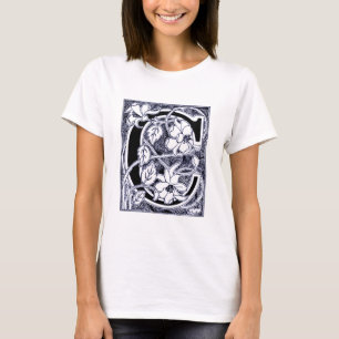 T-shirt LETTRE VINE FLEUVE 'C' - Chemise