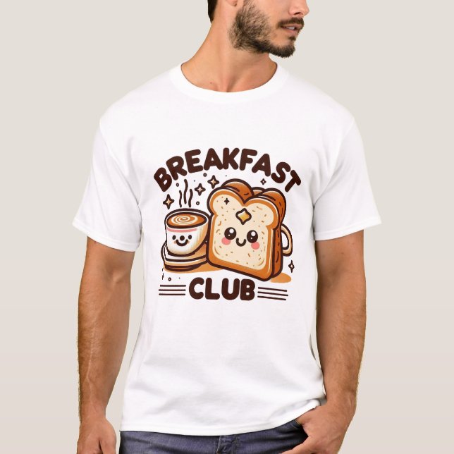 T-shirt Lettre vintage du club-petit-déjeuner (Devant)
