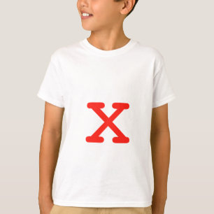 T-shirt Lettre X