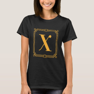 T-shirt LETTRE X MONogramme Alphabet X Géométrique initial