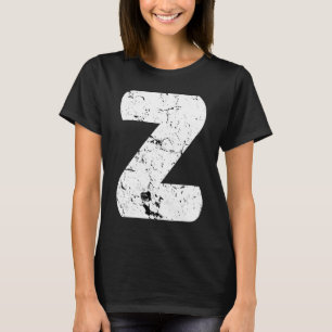 T-shirt LETTRE Z GRAND MAJUSCULE Alphabet Monogramme Disto