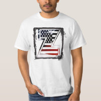 Lettre Z Monogramme Initial Patriotique USA Drapea