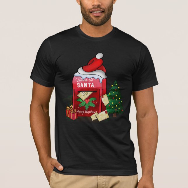 T-shirt Lettres à la boîte aux lettres Père Noël (Devant)