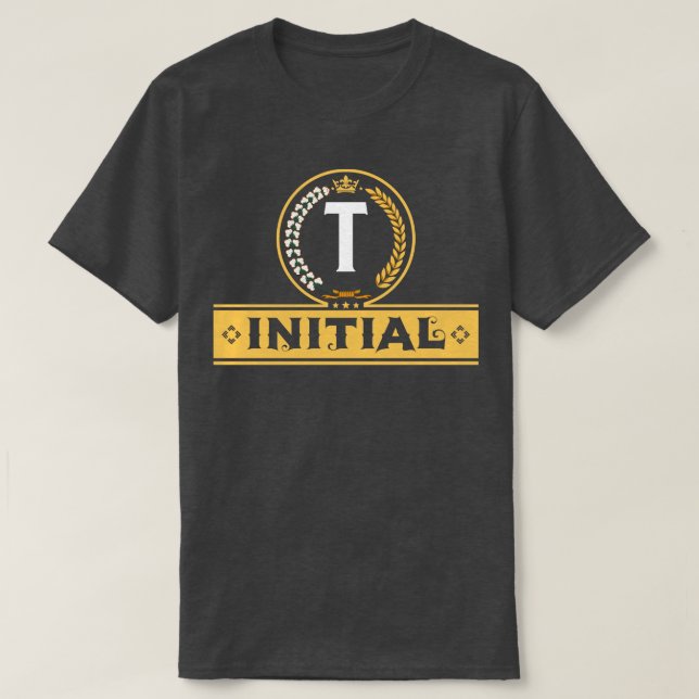 T-shirt lettres alphabétiques T (Design devant)