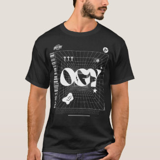 T-shirt Lettres blanches de grille OGY