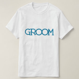 T-shirt Lettres bleues "Groom"   Mariage