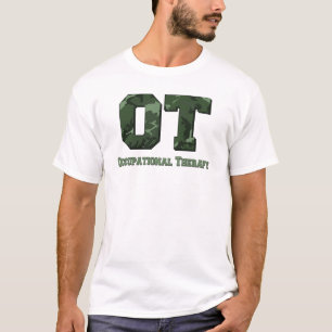T-shirt lettres camo vert foncé