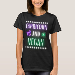 T-shirt Lettres Capricorn & Vegan Neon