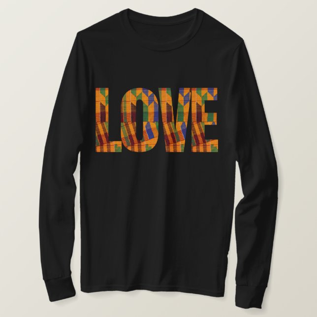 T-shirt Lettres d'amour avec manches longues en tissu Kent (Design devant)