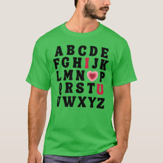 T-shirt Lettres d'amour fille ABC