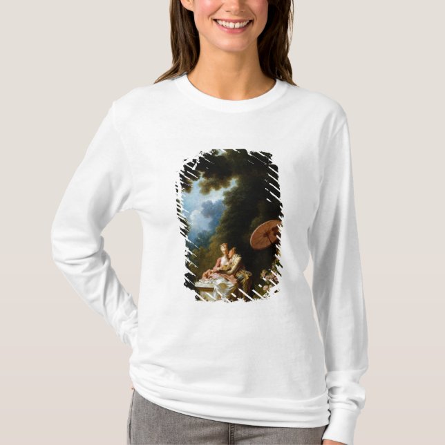 T-shirt Lettres d'amour par Jean Honore Fragonard (Devant)