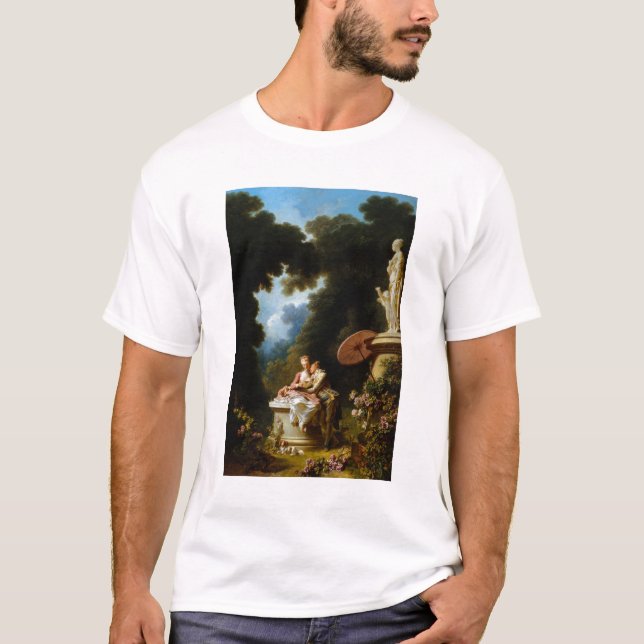 T-shirt Lettres d'amour par Jean Honore Fragonard (Devant)