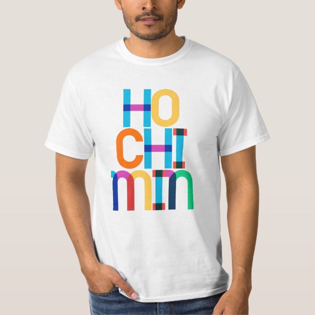 T-shirt Lettres d'art pop vietnamien Ho Chi Minh-Ville (Devant)