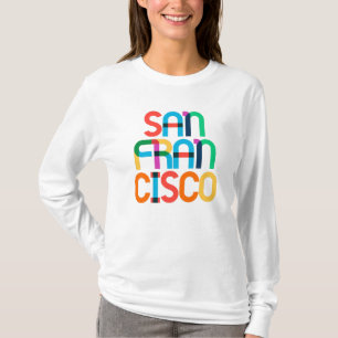 T-shirt Lettres de San Francisco United States Pop Art