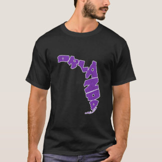 T-shirt Lettres d'Orlando à l'intérieur de la carte de l'É