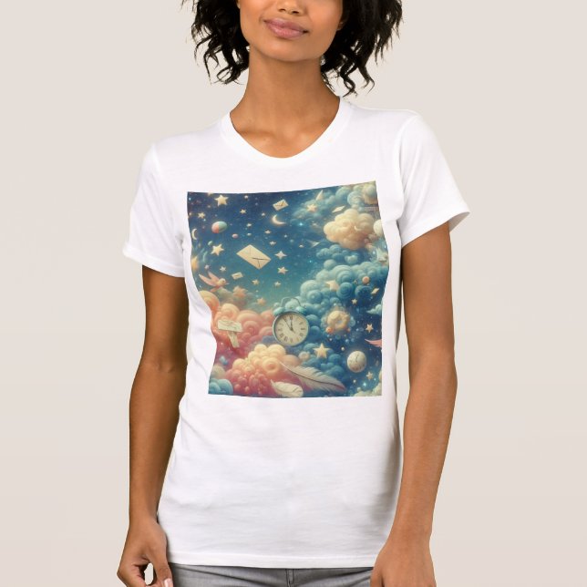 T-shirt Lettres du ciel — Nuages pastel Dreamcore (Devant)
