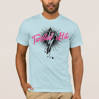 T-shirt Lettres Hilo roses tordues