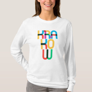 T-shirt Lettres Pop Art de Cracovie Pologne