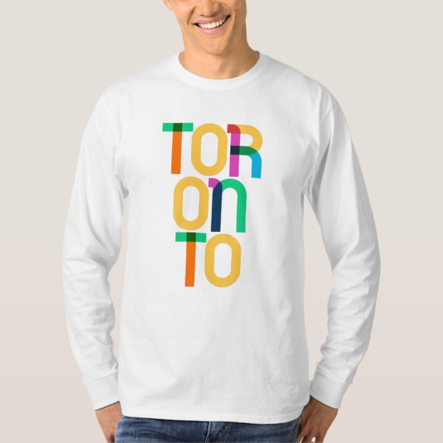 T-shirt Lettres Pop Art Toronto Canada (Devant)