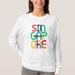 T-shirt Lettres Singapour Pop Art
