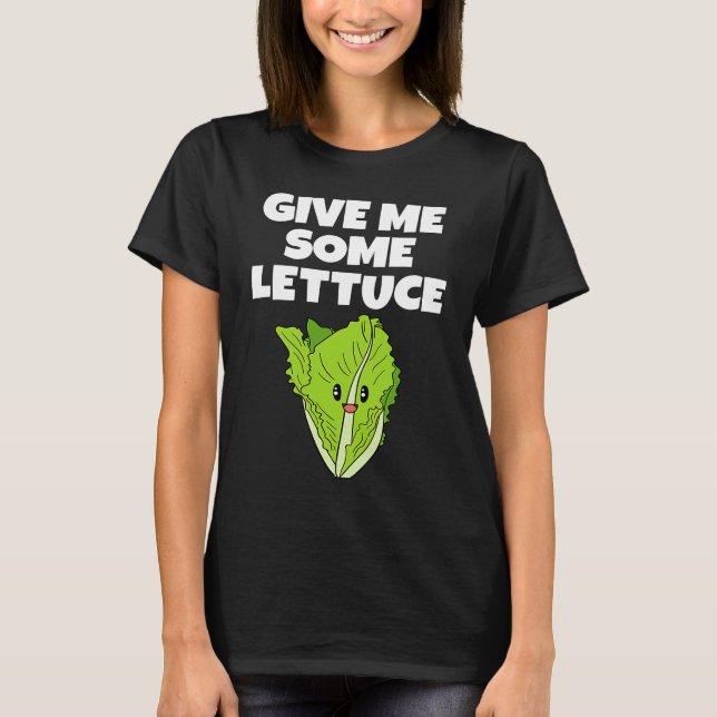 T-shirt Letttuce Cute Leaf Vegetable Vegetarian Vegan (Devant)